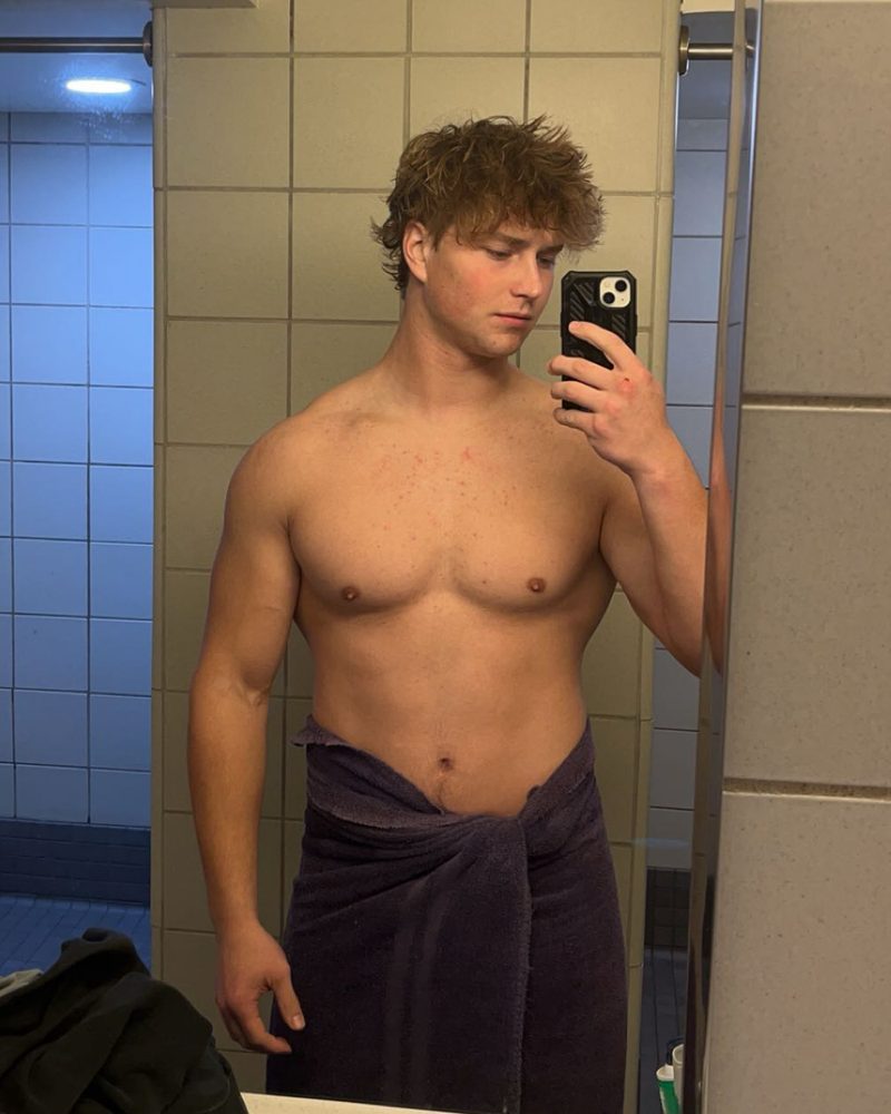 Noah at 230 pounds, before: heavier, with a soft midsection.